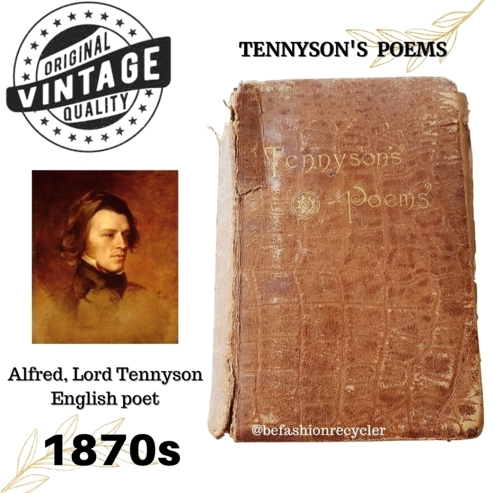 Antique Victorian Book 1860 - 1970 Alfred Tennyson Poems